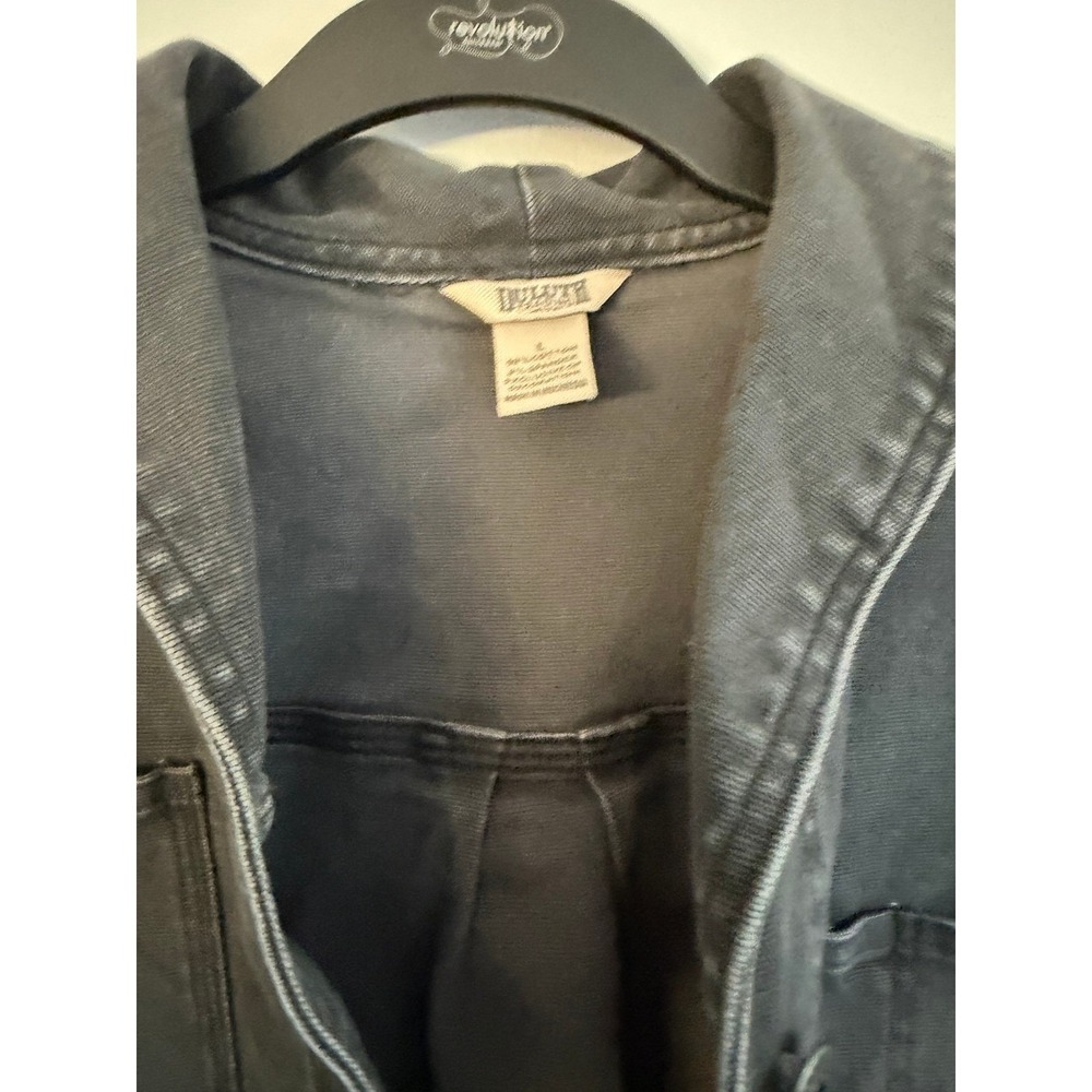 Duluth Trading Co Women Charcoal Gray Canvas Chore Jacket Utility Coat L 56466 - Picture 5 of 16